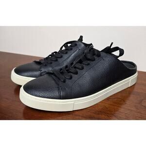Frye Leather Sneaker Mules Black Slip On- Women's Size 10